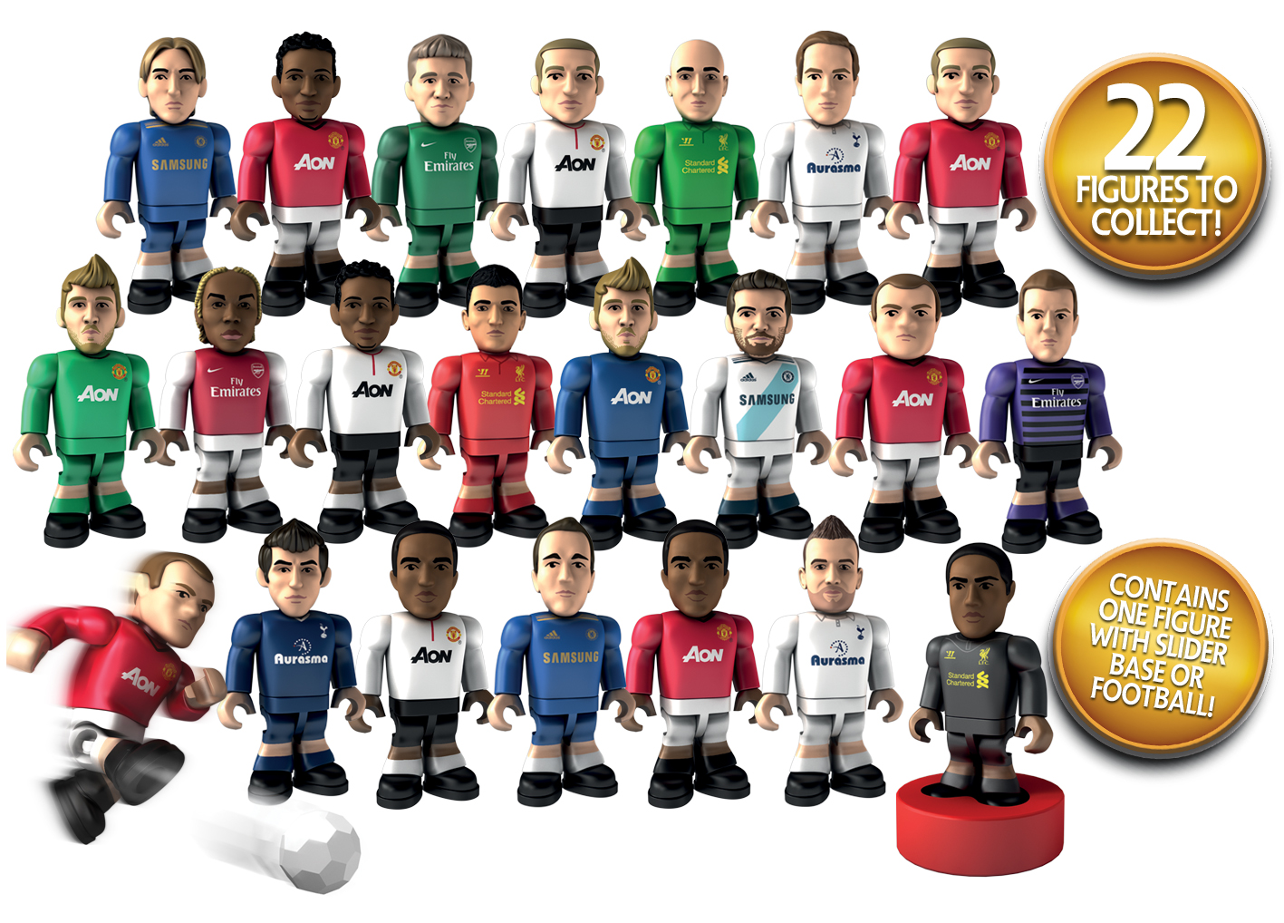 Sport Stars Football Character Building Spot Kick Set with 2 Figures Series 2 